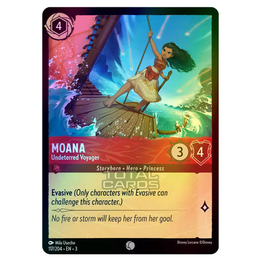 Lorcana - Into the Inklands - Moana - Undeterred Voyager (Common) - 117/204 (Foil)