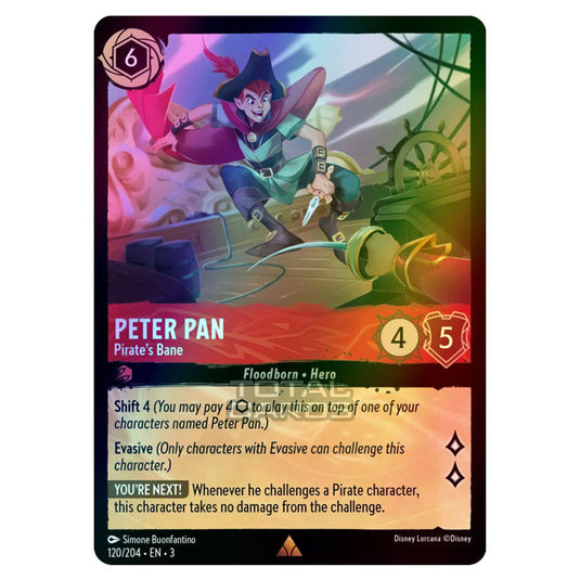 Lorcana - Into the Inklands - Peter Pan - Pirate's Bane (Rare) - 120/2 Lorcana - Into the Inklands - Peter Pan - Pirate's Bane (Rare) - 120/2