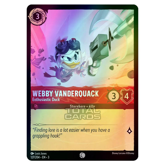 Lorcana - Into the Inklands - Webby Vanderquack - Enthusiastic Duck (Common) - 127/204 (Foil)