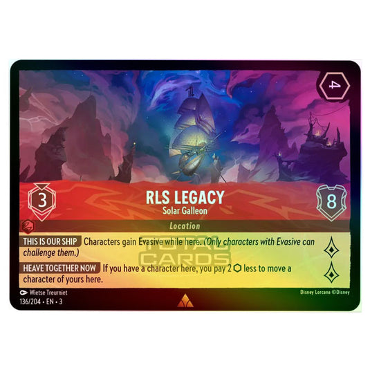 Lorcana - Into the Inklands - RLS Legacy - Solar Galleon (Rare) - 136/204 (Foil)