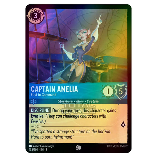 Lorcana - Into the Inklands - Captain Amelia - First in Command (Common) - 138/204 (Foil)