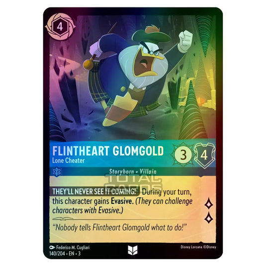 Lorcana - Into the Inklands - Flintheart Glomgold - Lone Cheater (Uncommon) - 140/204 (Foil)