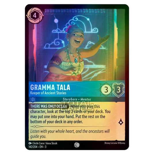 Lorcana - Into the Inklands - Gramma Tala - Keeper of Ancient Stories (Common) - 142/204 (Foil)