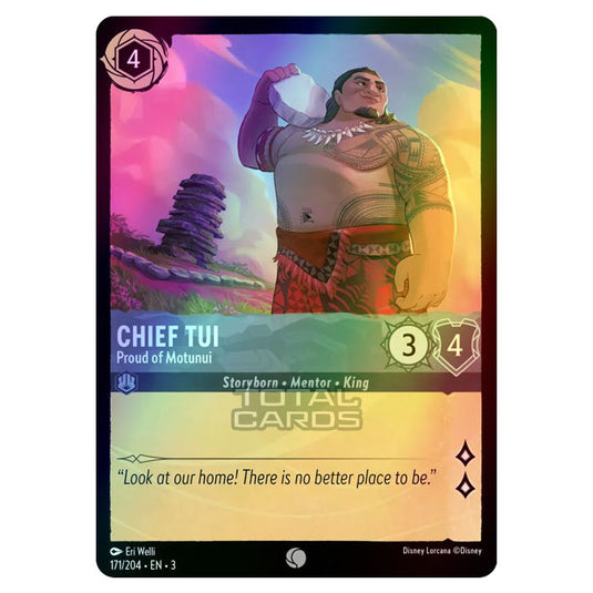 Lorcana - Into the Inklands - Chief Tui - Proud of Motunui (Common) - 171/204 (Foil)