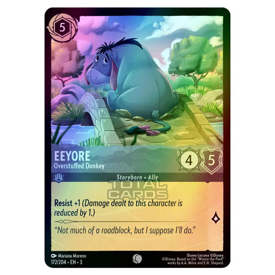 Lorcana - Into the Inklands - Eeyore - Overstuffed Donkey (Common) - 172/204 (Foil) Lorcana - Into the Inklands - Eeyore - Overstuffed Donkey (Common) - 172/204 (Foil)