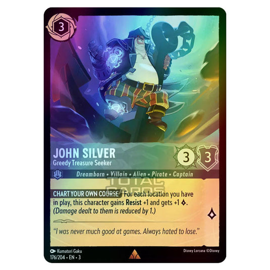 Lorcana - Into the Inklands - John Silver - Greedy Treasure Seeker (Rare) - 176/204 (Foil)