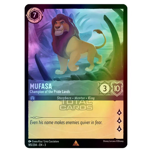 Lorcana - Into the Inklands - Mufasa - Champion of the Pride Lands (Rare) - 185/204 (Foil)