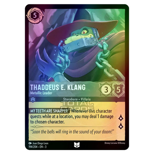 Lorcana - Into the Inklands - Thaddeus E. Klang - Metallic Leader (Uncommon) - 194/204 (Foil)