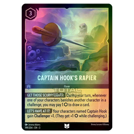 Lorcana - Into the Inklands - Captain Hook's Rapier (Uncommon) - 199/204 (Foil)