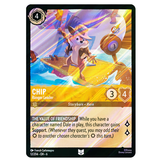 Chip - Ranger Leader 12/204 card from the Lorcana set Azurite Sea