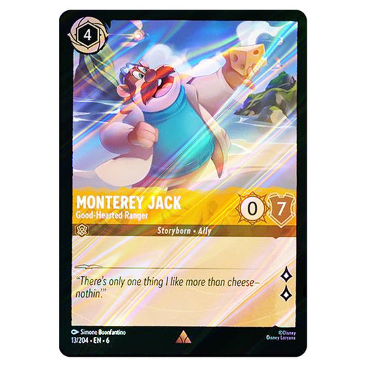 Monterey Jack - Good-Hearted Ranger 13/204 card from the Lorcana set Azurite Sea