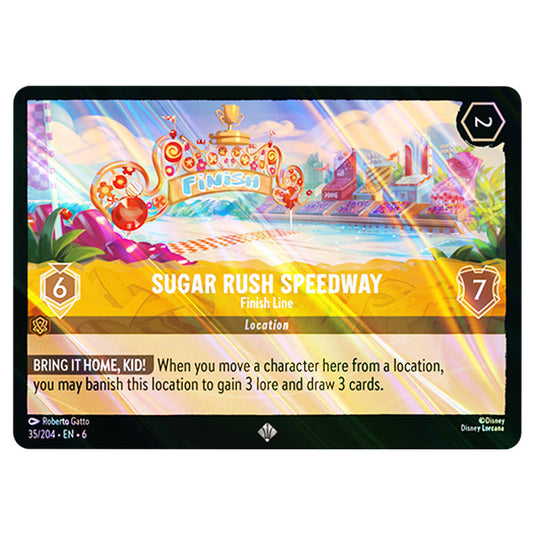 Sugar Rush Speedway 35/204 card from the Lorcana set Azurite Sea