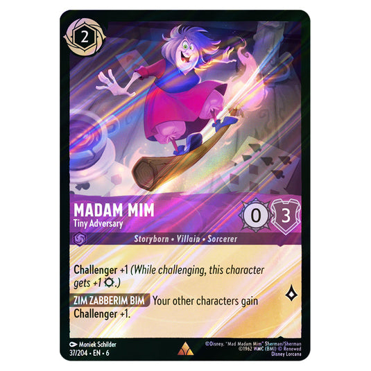 Madam Mim - Tiny Adversary 37/204 card from the Lorcana set Azurite Sea