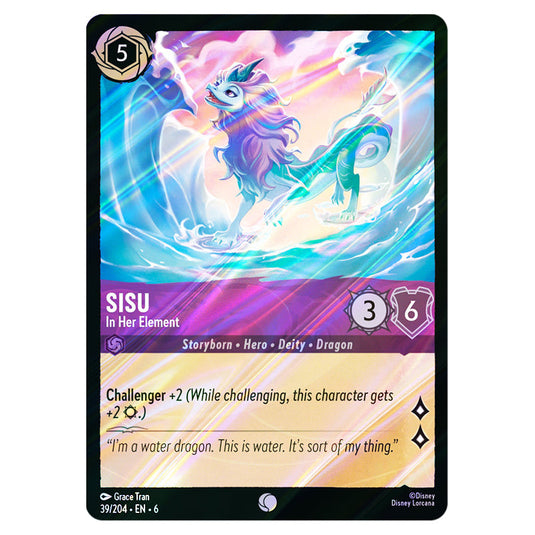 Sisu - In Her Element 39/204 card from the Lorcana set Azurite Sea