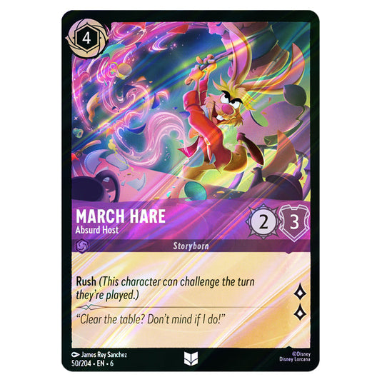 March Hare - Absurd Host 50/204 card from the Lorcana set Azurite Sea
