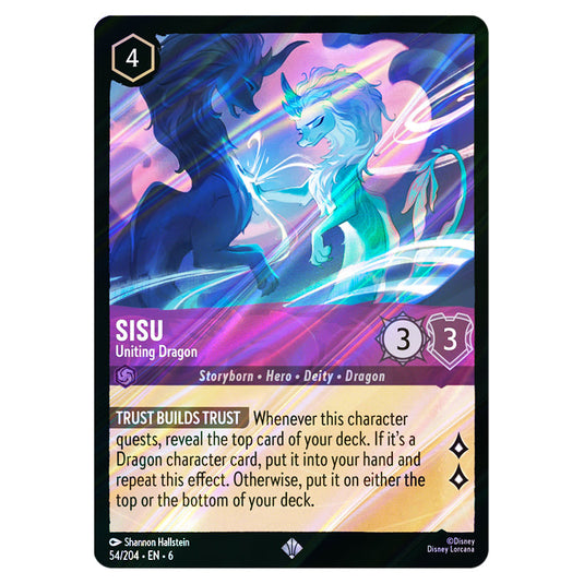 Sisu - Uniting Dragon 54/204 card from the Lorcana set Azurite Sea