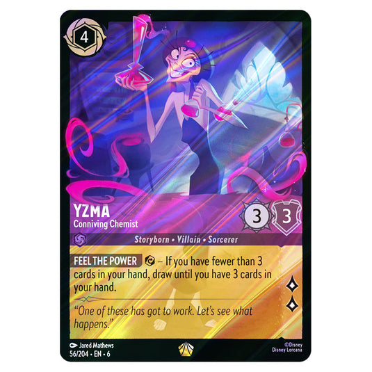 Lorcana - Azurite Sea - Yzma - Conniving Chemist (Legendary) - 56/204 (Foil) Lorcana - Azurite Sea - Yzma - Conniving Chemist (Legendary) - 56/204 (Foil)