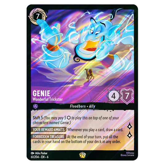 Genie - Wonderful Trickster 61/204 card from the Lorcana set Azurite Sea