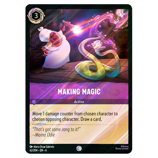 Making Magic 62/204 card from the Lorcana set Azurite Sea