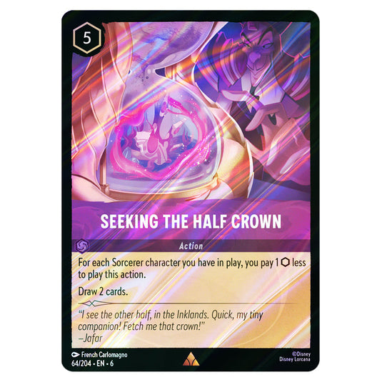 Seeking the Half Crown 64/204 card from the Lorcana set Azurite Sea