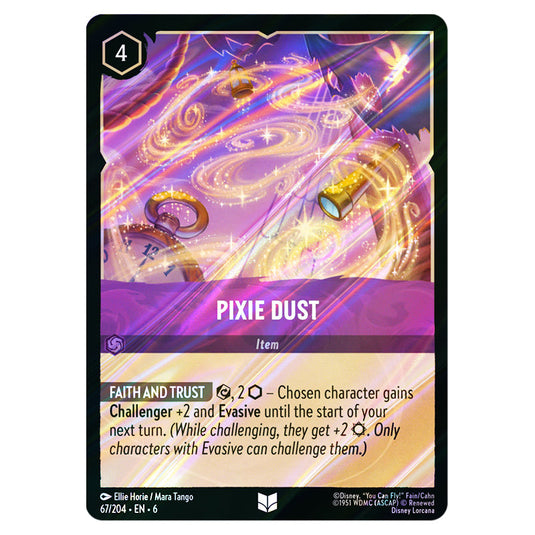 Pixie Dust 67/204 card from the Lorcana set Azurite Sea