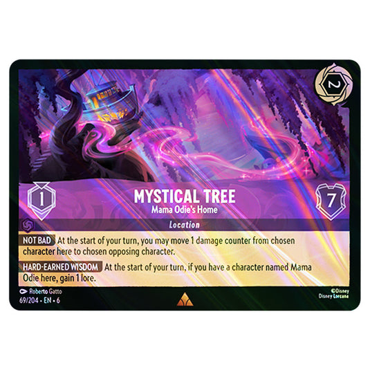 Mystical Tree 69/204 card from the Lorcana set Azurite Sea