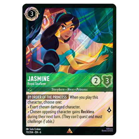Jasmine - Royal Seafarer 70/204 card from the Lorcana set Azurite Sea