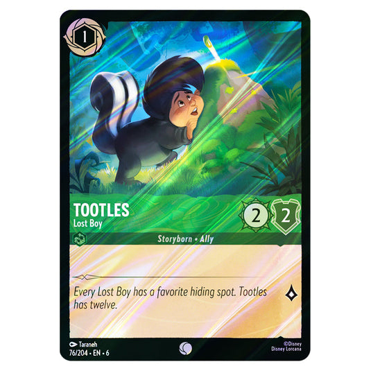Tootles - Lost Boy 76/204 card from the Lorcana set Azurite Sea