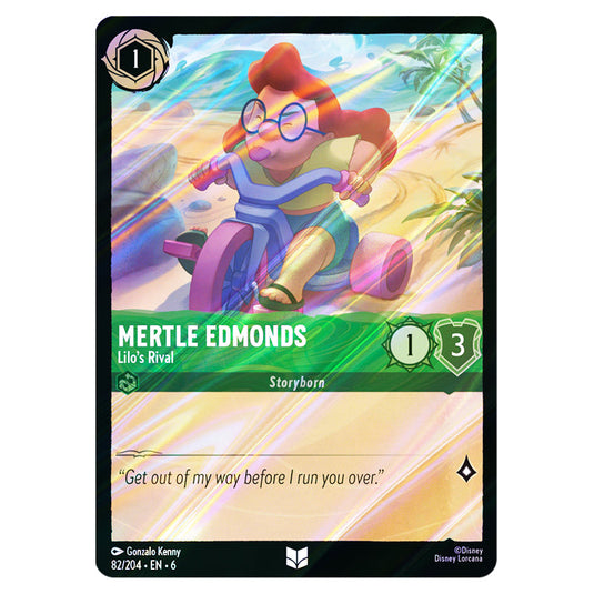 Mertle Edmonds - Lilo's Rival 82/204 card from the Lorcana set Azurite Sea