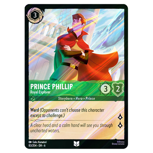 Prince Phillip - Royal Explorer 83/204 card from the Lorcana set Azurite Sea