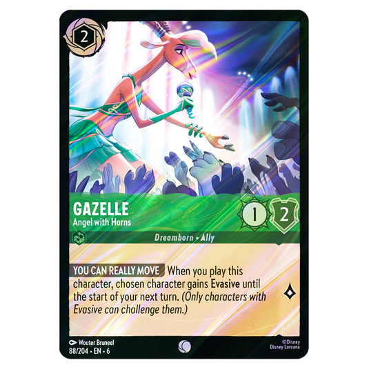 Gazelle - Angel with Horns 88/204 card from the Lorcana set Azurite Sea