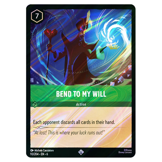 Bend to My Will 93/204 card from the Lorcana set Azurite Sea
