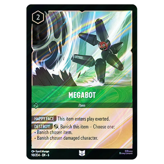 Megabot 98/204 card from the Lorcana set Azurite Sea