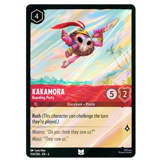 Kakamora - Boarding Party 104/204 card from the Lorcana set Azurite Sea
