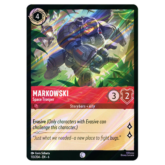 Markowski - Space Trooper 113/204 card from the Lorcana set Azurite Sea