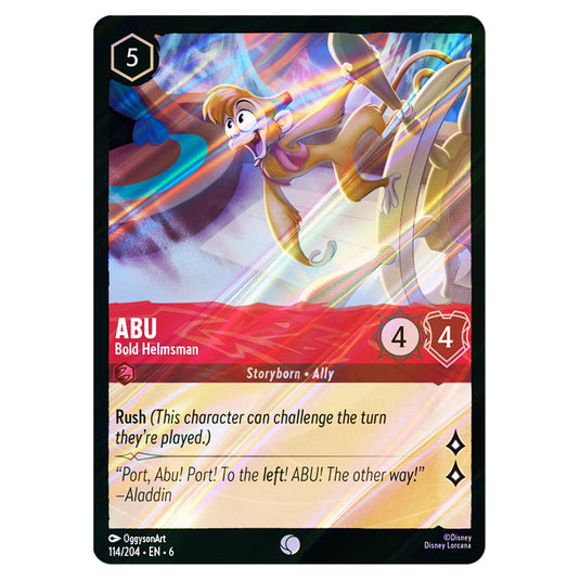 Abu - Bold Henchman 114/204 card from the Lorcana set Azurite Sea