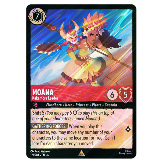 Moana - Kakamora Leader 121/204 card from the Lorcana set Azurite Sea
