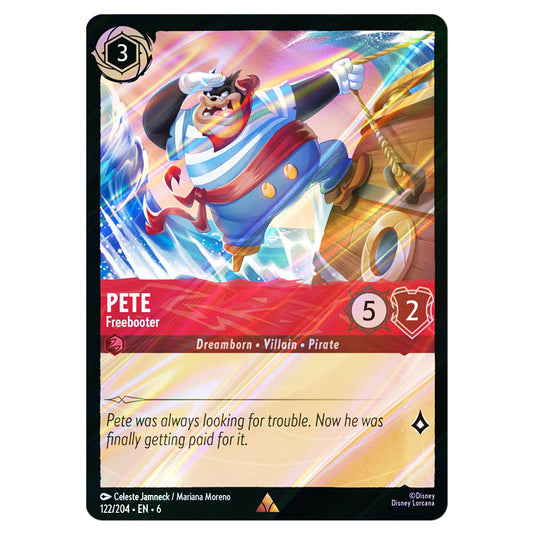 Pete - Freebooter 122/204 card from the Lorcana set Azurite Sea