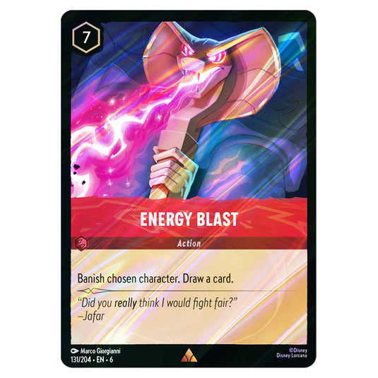 Energy Blast 131/204 card from the Lorcana set Azurite Sea