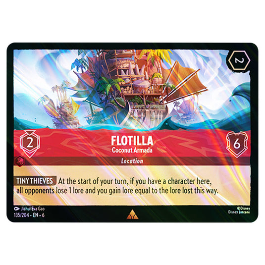 Flotilla 135/204 card from the Lorcana set Azurite Sea