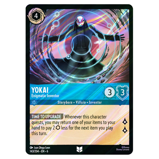 Yokai - Enigmatic Inventor 143/204 card from the Lorcana set Azurite Sea