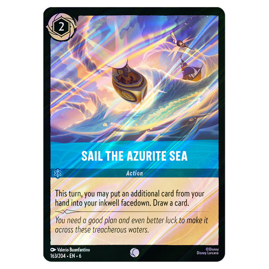 Sail The Azurite Sea 163/204 card from the Lorcana set Azurite Sea