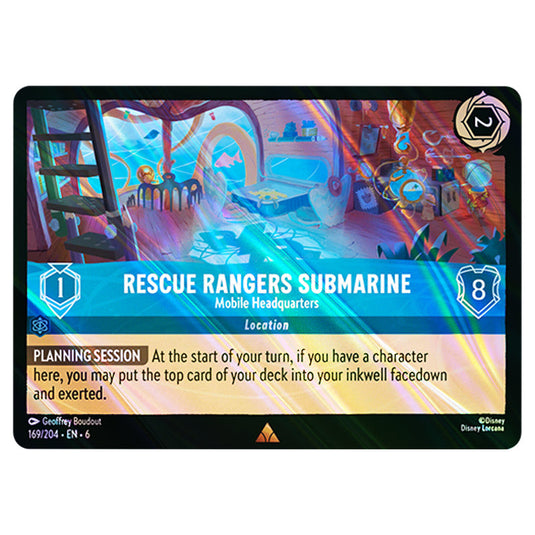 Rescue Rangers Submarine 169/204 card from the Lorcana set Azurite Sea