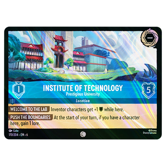 Institute of Technology 170/204 card from the Lorcana set Azurite Sea