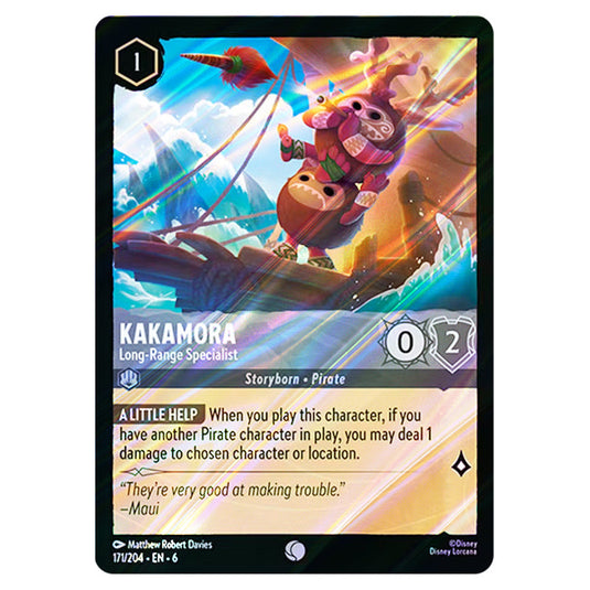 Kakamora - Long-Range Specialist 171/204 card from the Lorcana set Azurite Sea