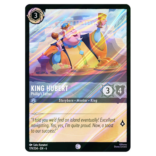 King Hubert - Phillip's Father 179/204 card from the Lorcana set Azurite Sea