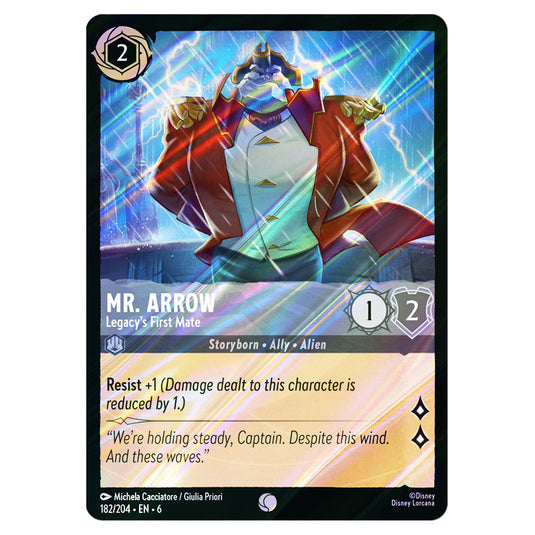 Mr. Arrow - Legacy's First Mate 182/204 card from the Lorcana set Azurite Sea