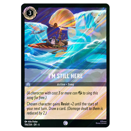 I'm Still Here 196/204 card from the Lorcana set Azurite Sea
