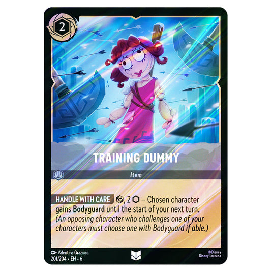 Training Dummy 201/204 card from the Lorcana set Azurite Sea