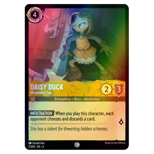 Lorcana - Ursula's Return - Daisy Duck - Musketeer Spy (Common) - 7/204 (Foil)